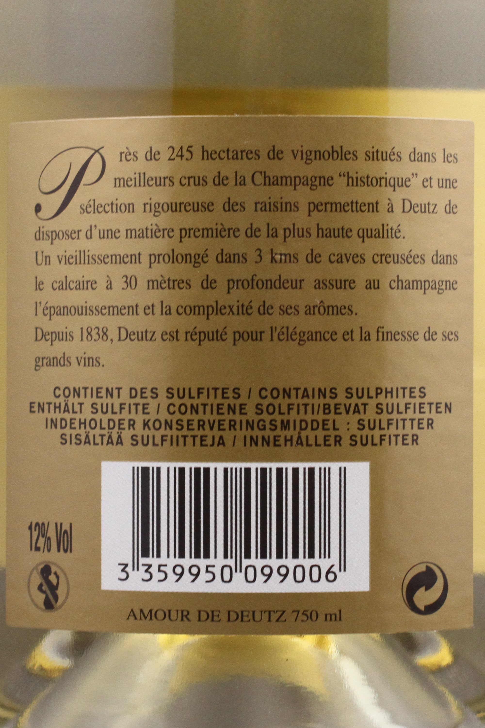 Chante winecellars / 2007 Amour de Deutz アムール・ド・ドゥーツ 2007