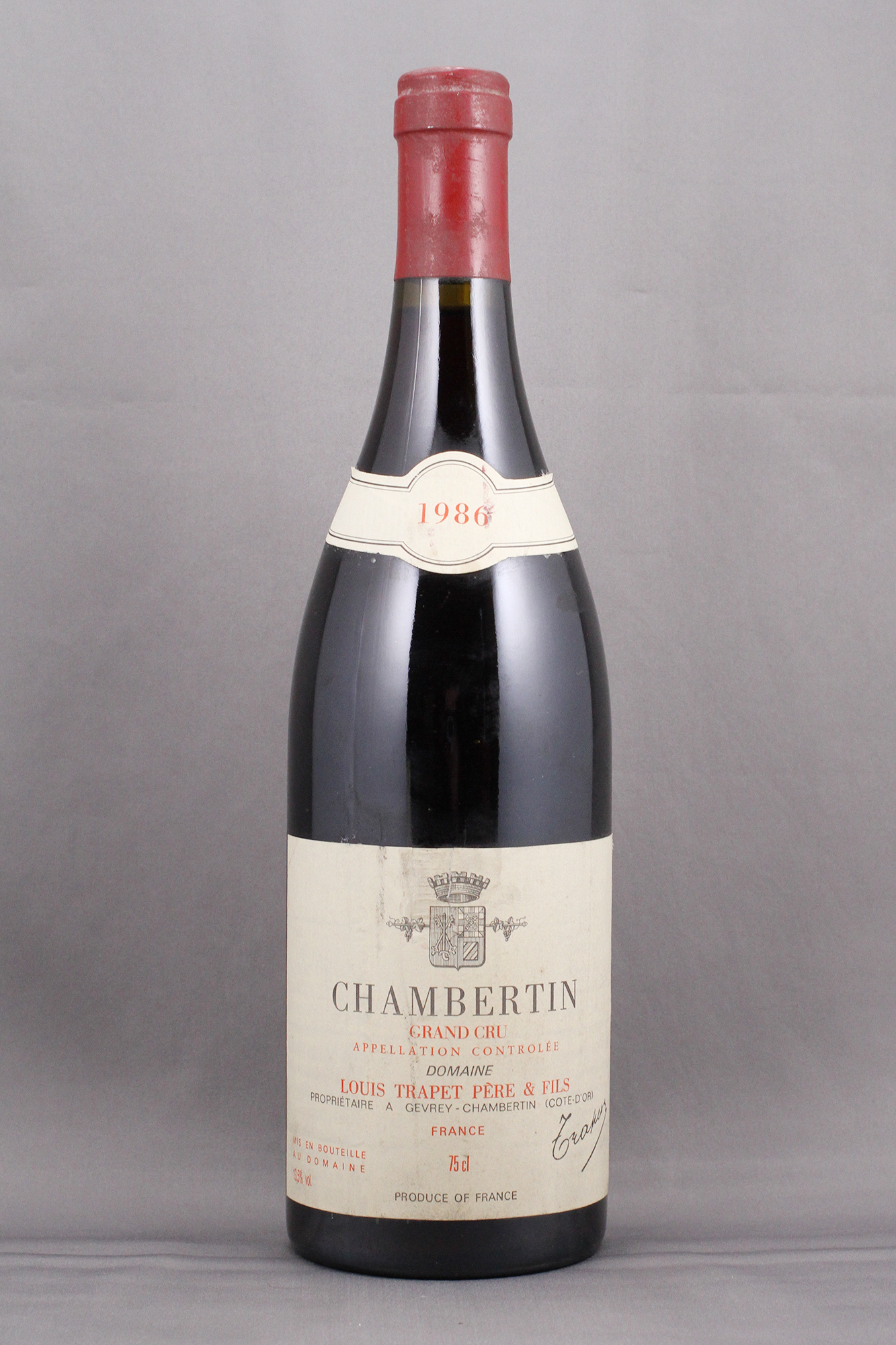 Chante winecellars / 1986 Chambertin Gran Cru Domaine Trapet Pere&Fils  シャンベルタン グラン クリュ ドメーヌ トラペ 1986